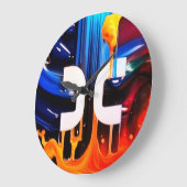 Grande Horloge Ronde blockchain bitcoin portefeuille trading Wall Horlo (Angle)