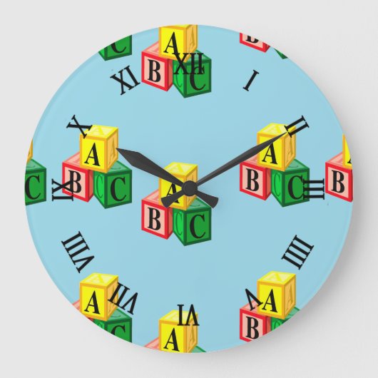 Grande Horloge Ronde blocs alphabet abc (Recto)