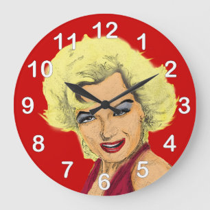 Grande Horloge Ronde Blonde Glamor Girl