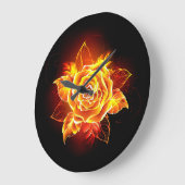 Grande Horloge Ronde Blooming Fire Rose (Angle)