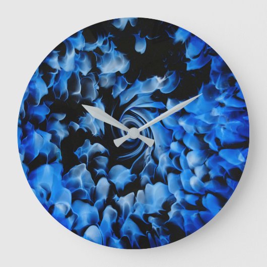 Grande Horloge Ronde blue and black abstract (Recto)