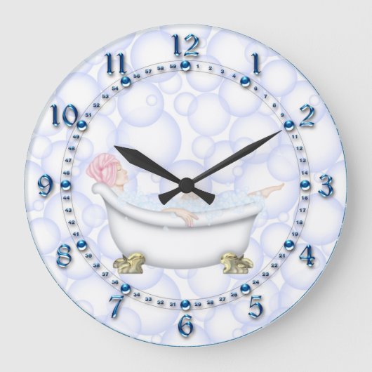 Grande Horloge Ronde Blue Bathroom (Recto)