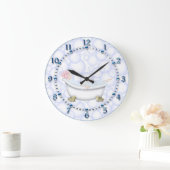 Grande Horloge Ronde Blue Bathroom (Maison)