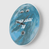Grande Horloge Ronde Blue bowling clock (Angle)