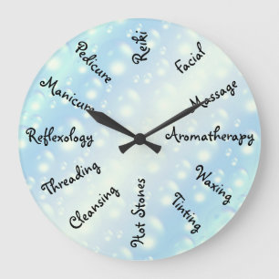 Grande Horloge Ronde Blue Bubbles Beauty Therapy design