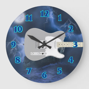 Grande Horloge Ronde Blue de Guitar