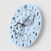Grande Horloge Ronde Blue de Trendy Music (Angle)
