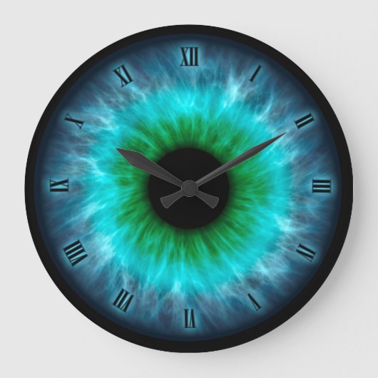 Grande Horloge Ronde Blue eyeball wall clock (Recto)