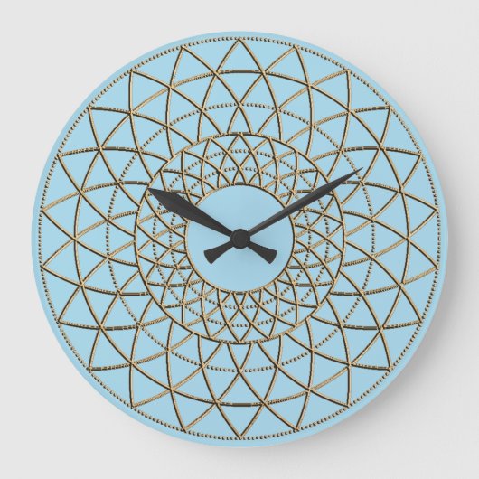 Grande Horloge Ronde Blue Gold Mandela Design (Recto)