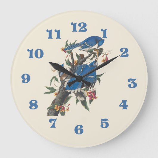 Grande Horloge Ronde Blue Jays Par John James Audubon (Recto)