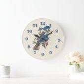 Grande Horloge Ronde Blue Jays Par John James Audubon (Maison)