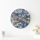 Grande Horloge Ronde Blue Jeans Mur Art Dream (Maison)