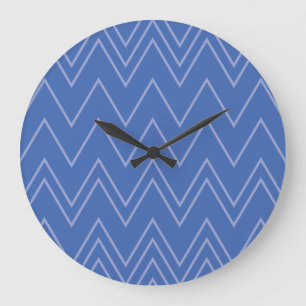 Grande Horloge Ronde Blue, moderne, simple, cool, trendy zigzag