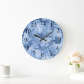 Grande Horloge Ronde Blue Reptile Camouflage Round Clock (Maison)