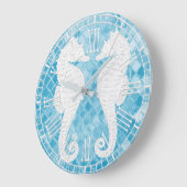 Grande Horloge Ronde Blue Sea Glass (Angle)