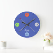 Grande Horloge Ronde Blue Seamstress Wall Clock (Maison)