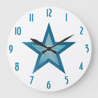 Grande Horloge Ronde Blue Star