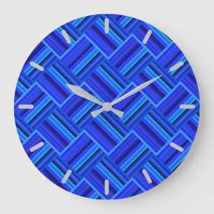 Grande Horloge Ronde Blue stripes