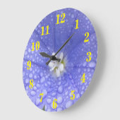 Grande Horloge Ronde Blue White Flower (Angle)