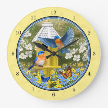 Bluebirds et Rond Birhouse Jaune