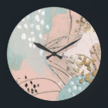 Grande Horloge Ronde Blush & Gold I<br><div class="desc">Blush & Gold I d'ici juin Erica Vess</div>