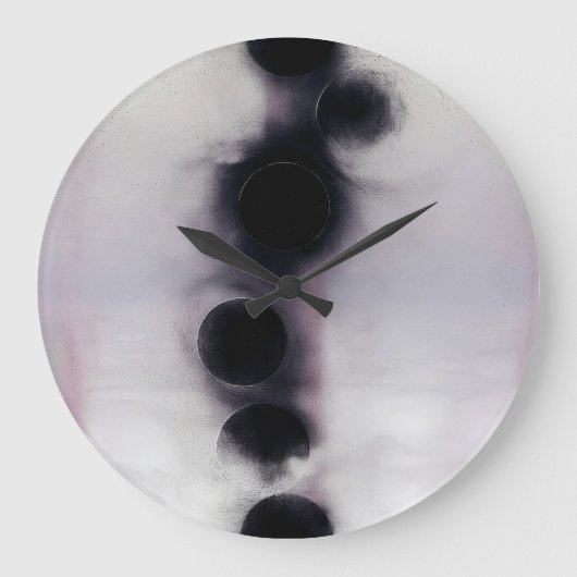 Grande Horloge Ronde Blush Orbit Abstrait (Recto)