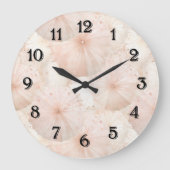 Grande Horloge Ronde Blush Pink Umbrellas Stripes (Recto)