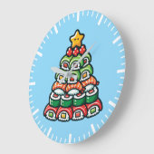 Grande Horloge Ronde Boba Christmas Tree - Funky Bubble Tea Holiday (Angle)