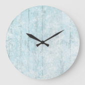 Grande Horloge Ronde Boho Beach Wood Coastal Blue Modern (Recto)