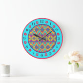 Grande Horloge Ronde Boho Island Tribal (Maison)