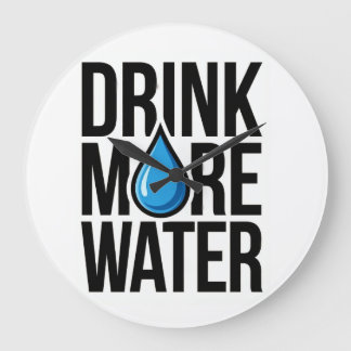 Grande Horloge Ronde BOIRE PLUS D'EAU with a blue drop icon