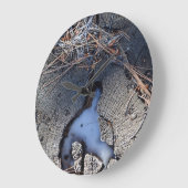 Grande Horloge Ronde Bois Art 2 Murs Options (Angle)