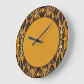 Grande Horloge Ronde Bois Burl Art Déco (Angle)