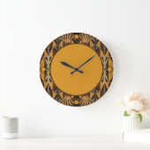 Grande Horloge Ronde Bois Burl Art Déco (Maison)