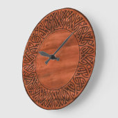 Grande Horloge Ronde Bois celtique (Angle)
