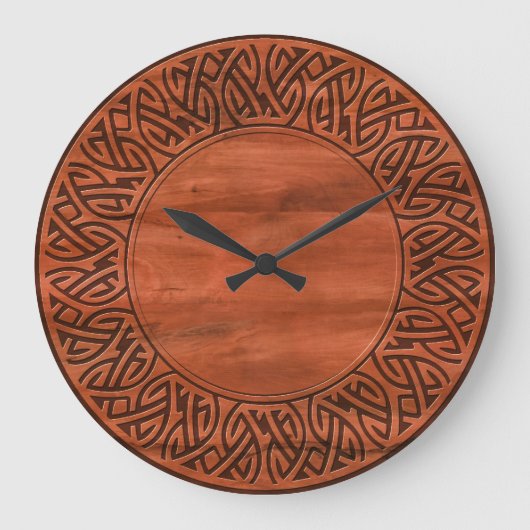 Grande Horloge Ronde Bois celtique (Recto)