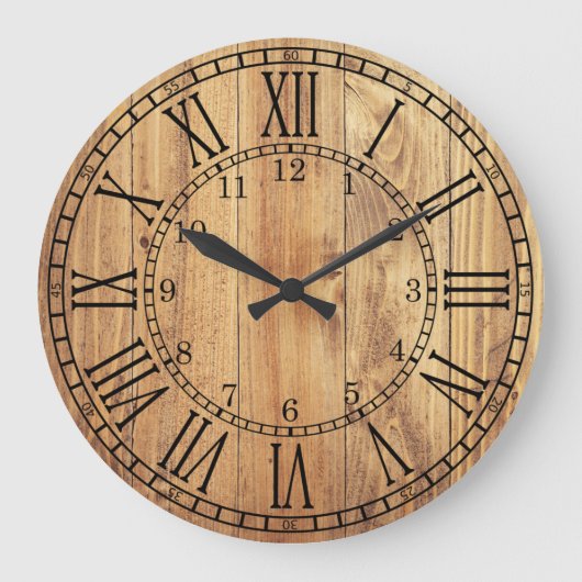 Grande Horloge Ronde Bois classique (Recto)