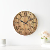 Grande Horloge Ronde Bois classique (Maison)