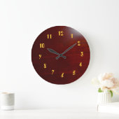Grande Horloge Ronde Bois de cerise (Maison)