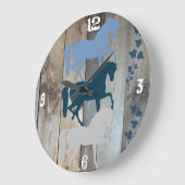 Grande Horloge Ronde Bois de Horse (Angle)