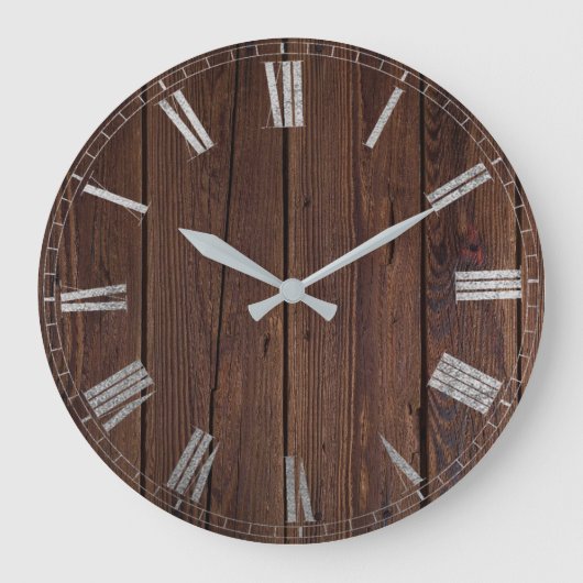 Grande Horloge Ronde bois rustique (Recto)