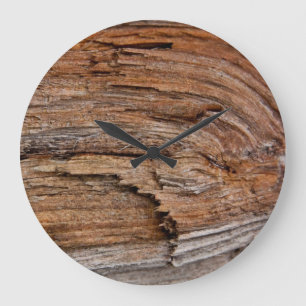 Grande Horloge Ronde Bois rustique