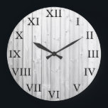 Grande Horloge Ronde Bois vintage rustique dérive nombres romains<br><div class="desc">Horloge murale en bois dérive vintage et rustique avec de grands nombres romains.</div>