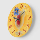 Grande Horloge Ronde Boisson tropicale (Angle)