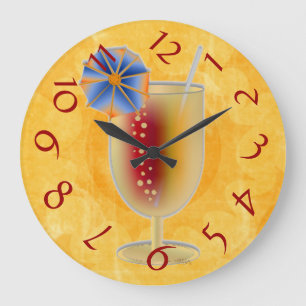 Grande Horloge Ronde Boisson tropicale