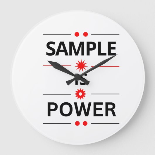 Grande Horloge Ronde Bold Typography Quote  (Recto)