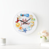 Grande Horloge Ronde Bonjour été (Maison)