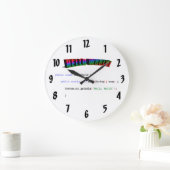 Grande Horloge Ronde Bonjour World geek saluant Java (Maison)