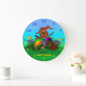 Grande Horloge Ronde Bonne Pâques ! Lapin de Pâques (Maison)