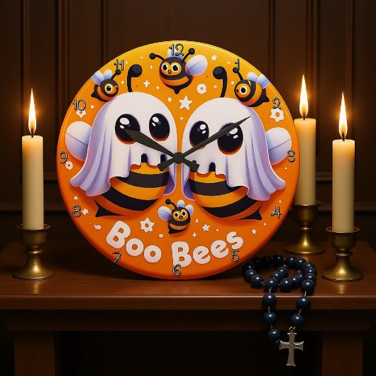 Grande Horloge Ronde Boo Bees